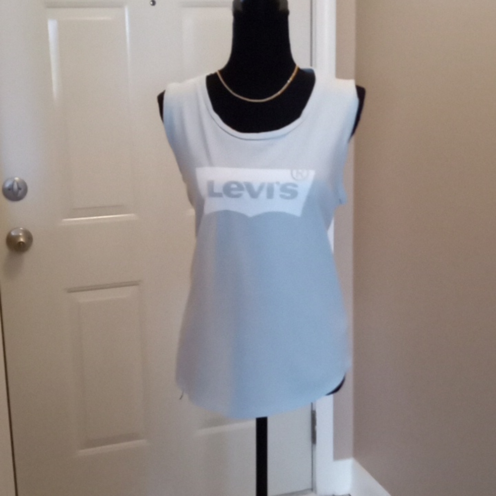Levi's Light Blue Logo Tank Top